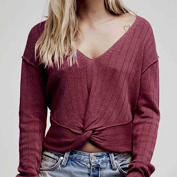 Free People Got Me Twisted Sweater Large - Picture 1 of 8
